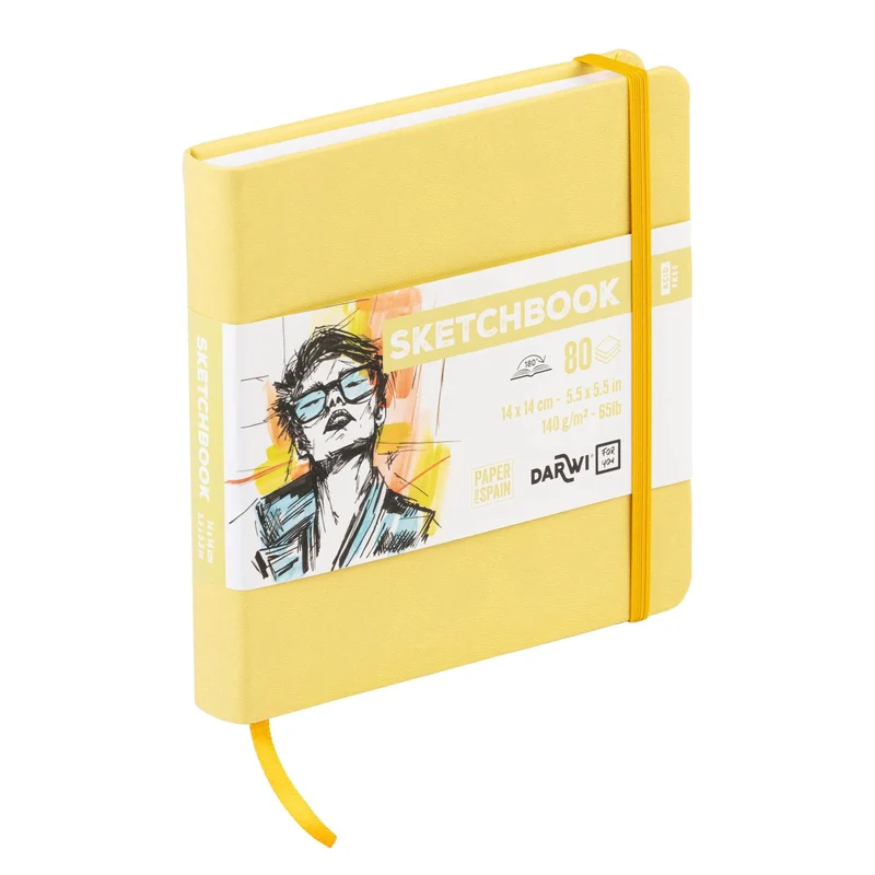 DARWI skicirni blok For You Yellow 14 x 14 cm, 140 g, 80 listov