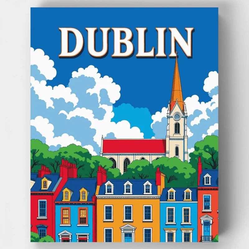 Dublin, Ireland - Paint by Numbers Kit