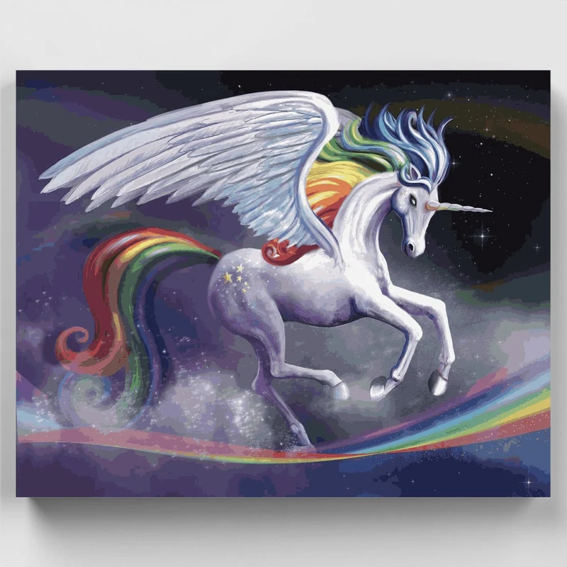 Rainbow Dancer Unicorn - Paint by Numbers Kit