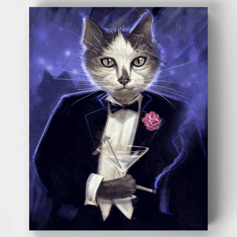 Cool Cat - Paint by Numbers Kit