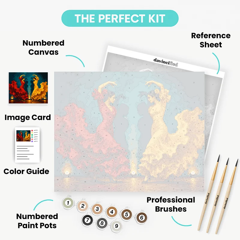 Dueling Flames - Paint by Numbers Kit