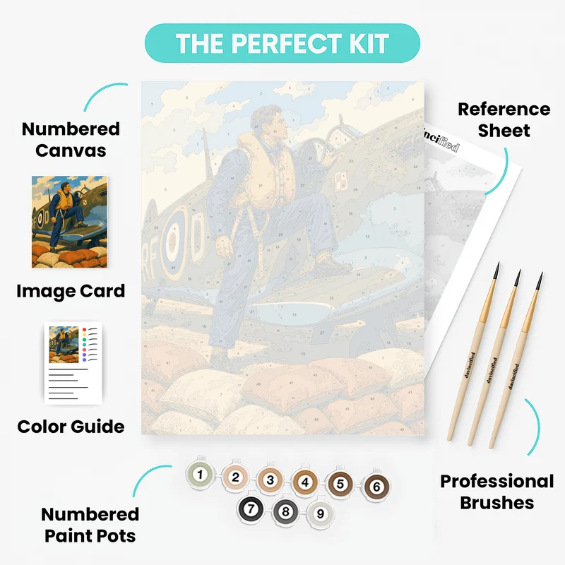 RAF Pilot Boarding - Paint by Numbers Kit