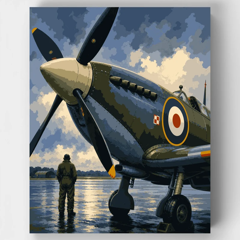 Pilot at Dawn - Paint by Numbers Kit