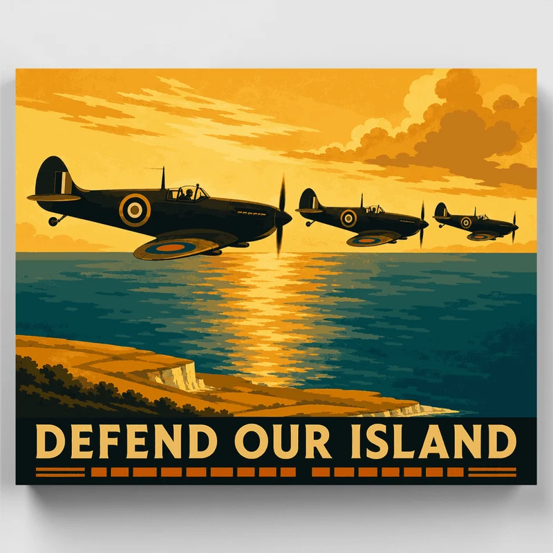 Spitfires at Dusk - Paint by Numbers Kit