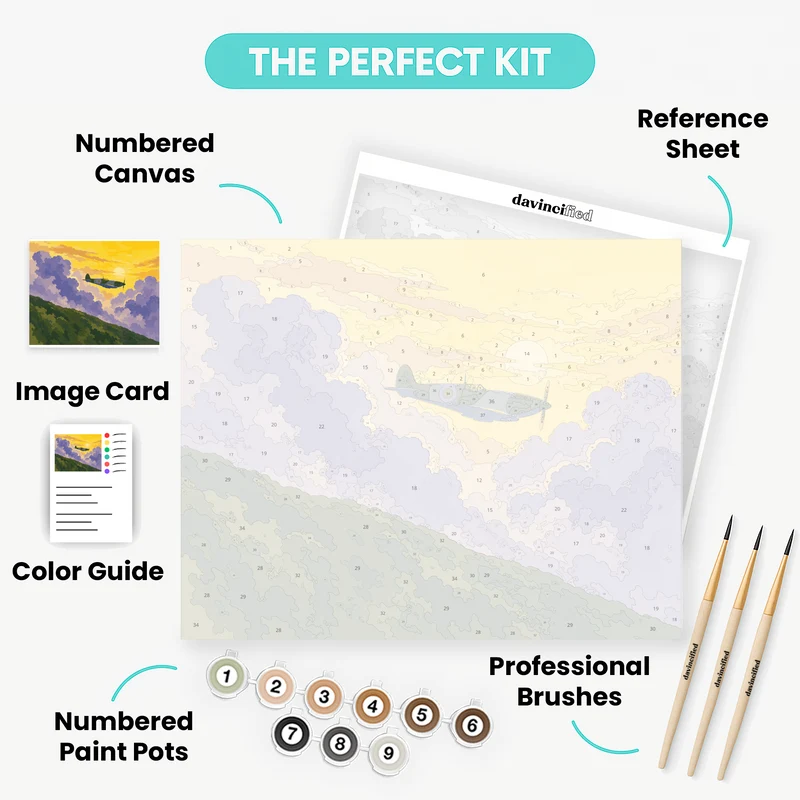 Sunset Over Clouds - Paint by Numbers Kit