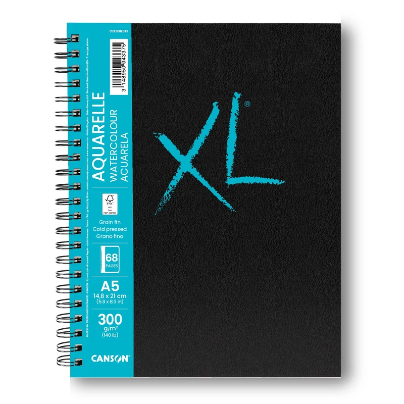 Akvarelni blok CANSON XL Aquarelle A5 300 g 34 listov spirala