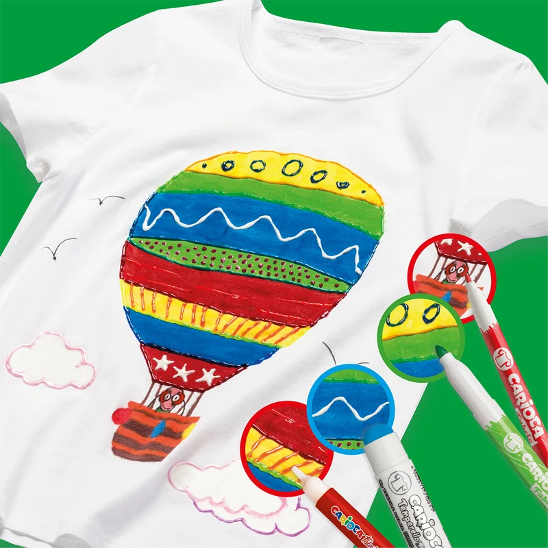 Flomastri za tekstil Carioca maxi konica - razlicne barve