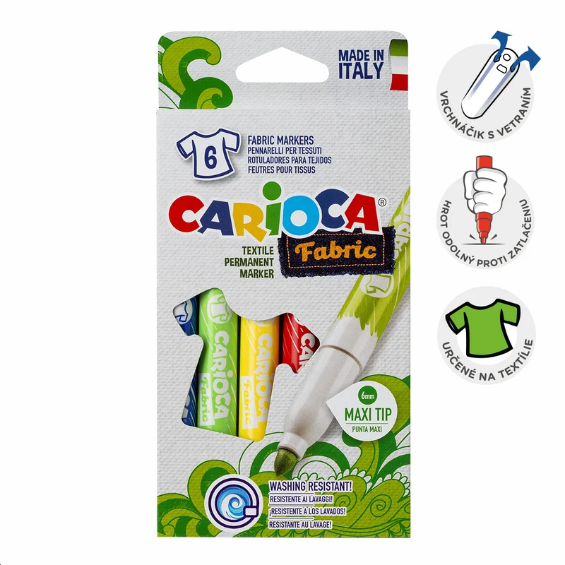 Textilmarker Carioca Maxi-Spitze / Farbmix