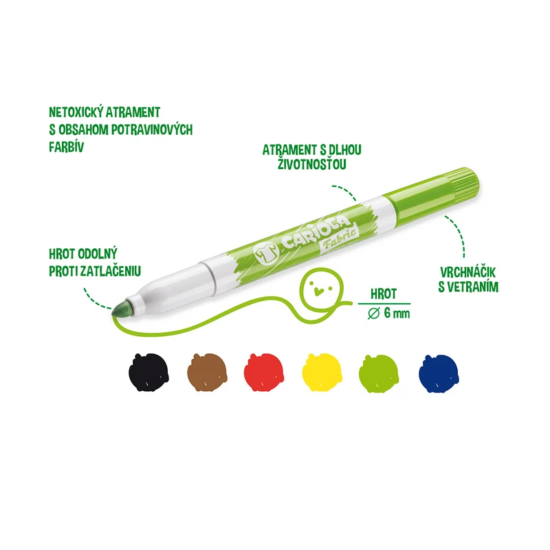 Textilmarker Carioca Maxi-Spitze / Farbmix