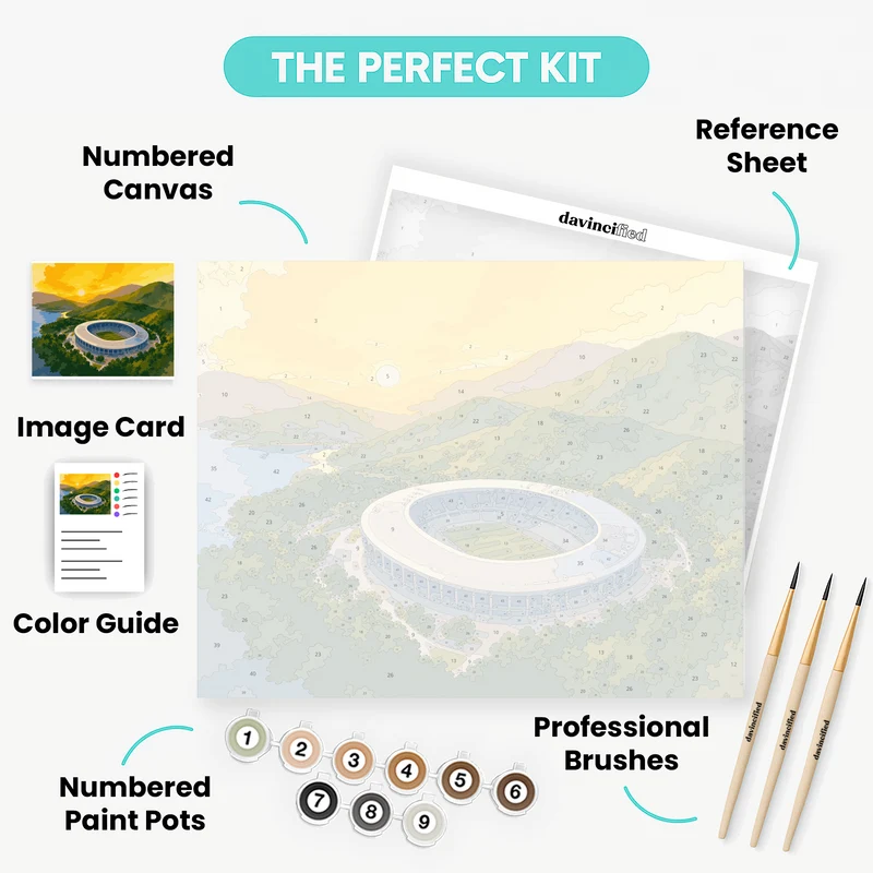 Stadium at Sunset - Paint by Numbers Kit