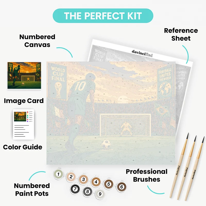 Penalty Kick Sunset - Paint by Numbers Kit