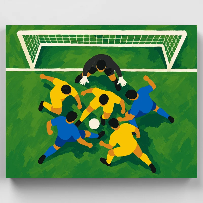 Goal Line Scramble - Paint by Numbers Kit