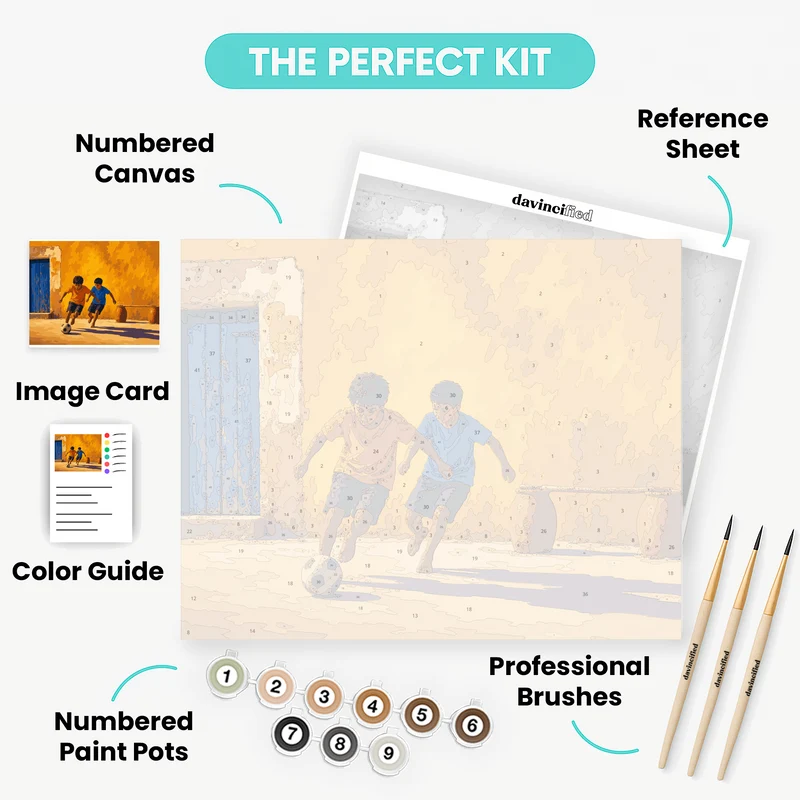 Barefoot Street Soccer - Paint by Numbers Kit