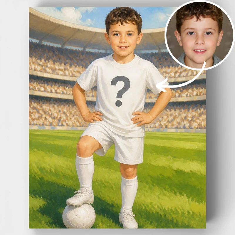 Design Your Own Soccer Champion - Custom Paint by Numbers Kit