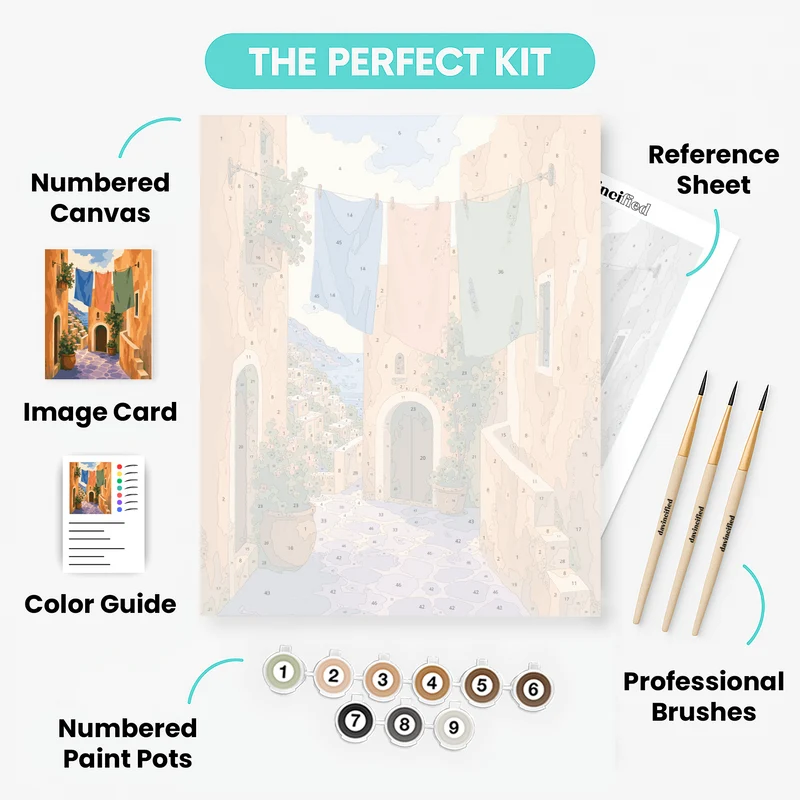 Laundry Lines Alley - Paint by Numbers Kit
