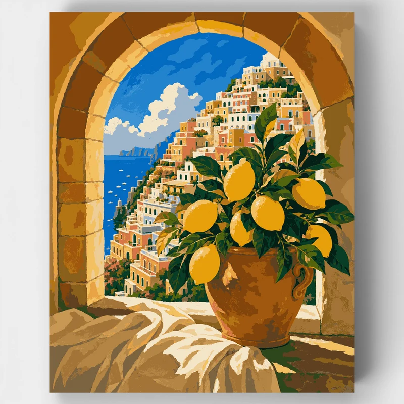 Lemon Vase Arch - Paint by Numbers Kit
