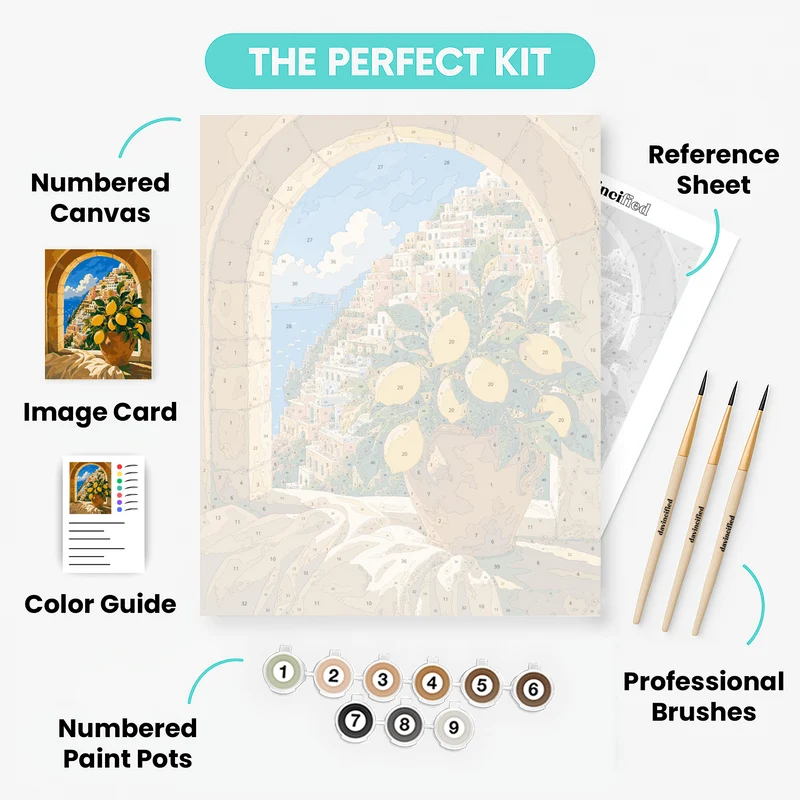 Lemon Vase Arch - Paint by Numbers Kit