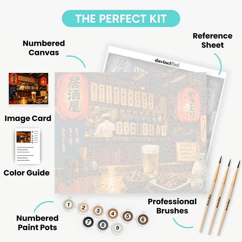 Izakaya Night Bar - Paint by Numbers Kit