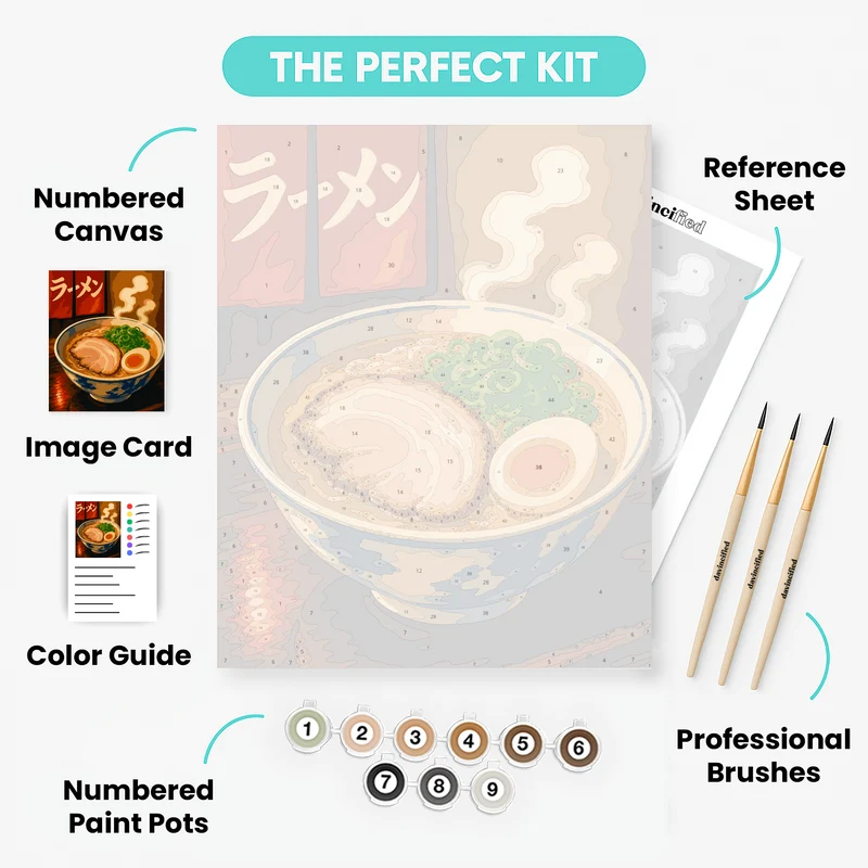 Steaming Ramen Bowl - Paint by Numbers Kit