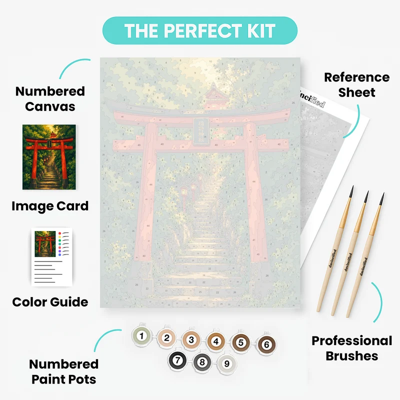 Inari Shrine Steps - Paint by Numbers Kit