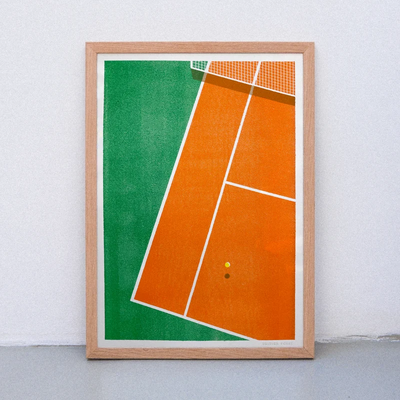 On the court (DIN A3) | Edition SCHEE | Risographie