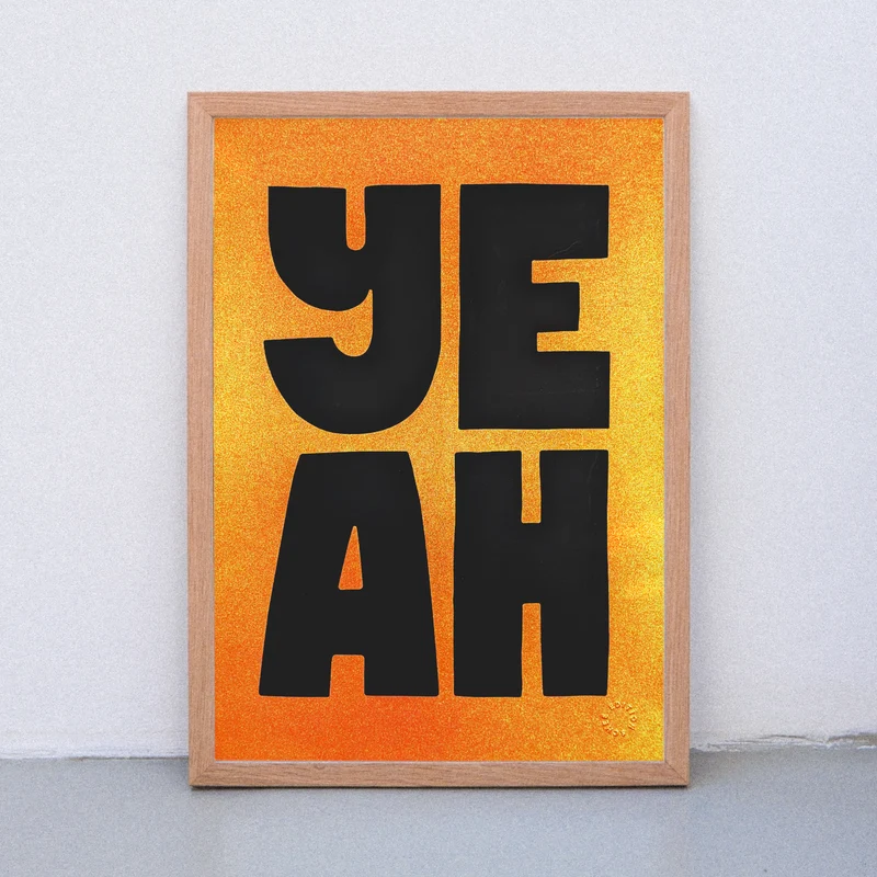Golden Yeah (DIN A3) | Edition SCHEE | Siebdruck