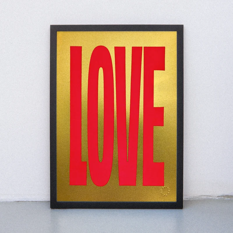 Golden Love (DIN A3) | Edition SCHEE | Siebdruck