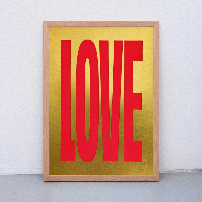 Golden Love (DIN A3) | Edition SCHEE | Siebdruck