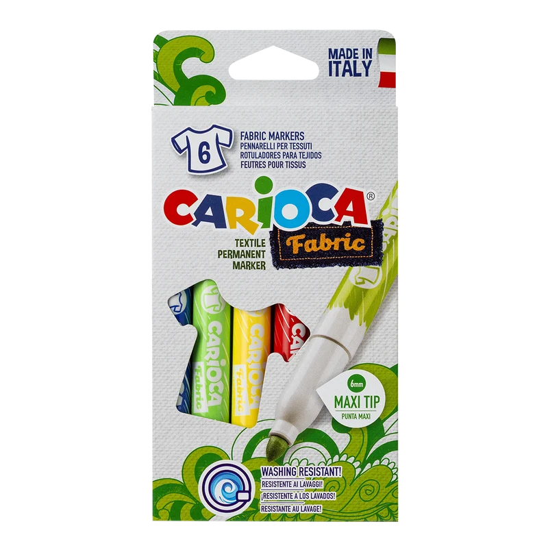 Μαρκαδόροι για ύφασμα Carioca Maxi - διάφορα χρώματα