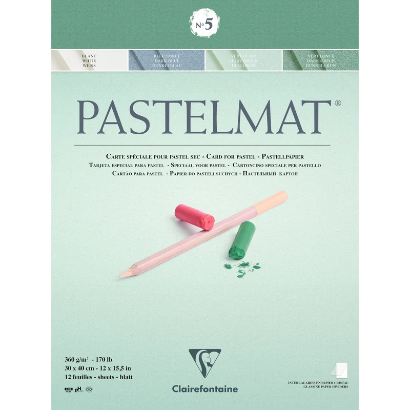 Clairefontaine Pastelmat blok č. 360 g 12 listov x 30 cm lepený