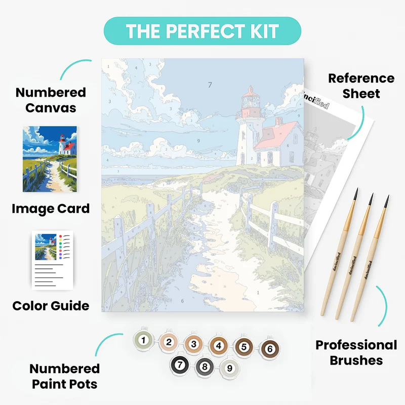 Cape Cod Lighthouse - Paint by Numbers Kit