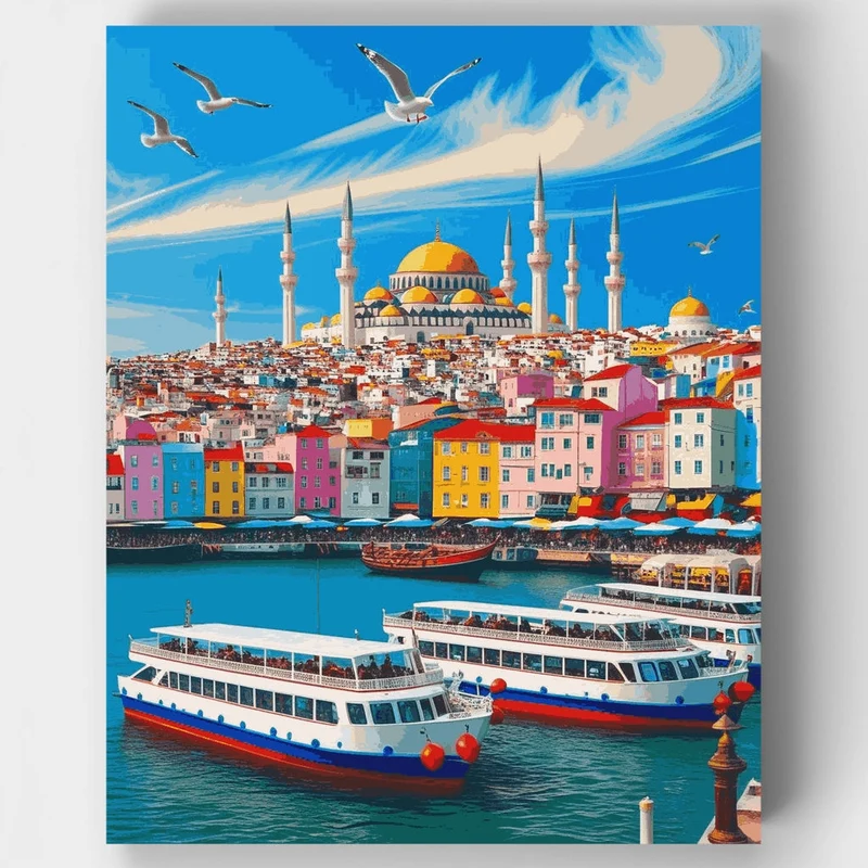 Istanbul Waterfront - Paint by Numbers Kit