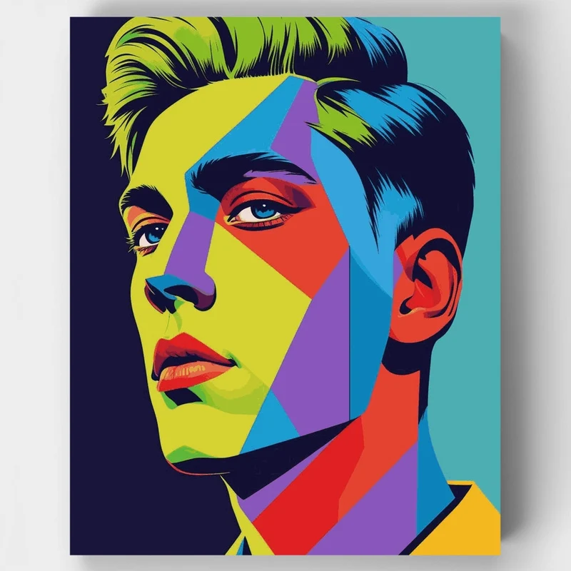 Colorful Pop Art Portrait - Paint by Numbers Kit