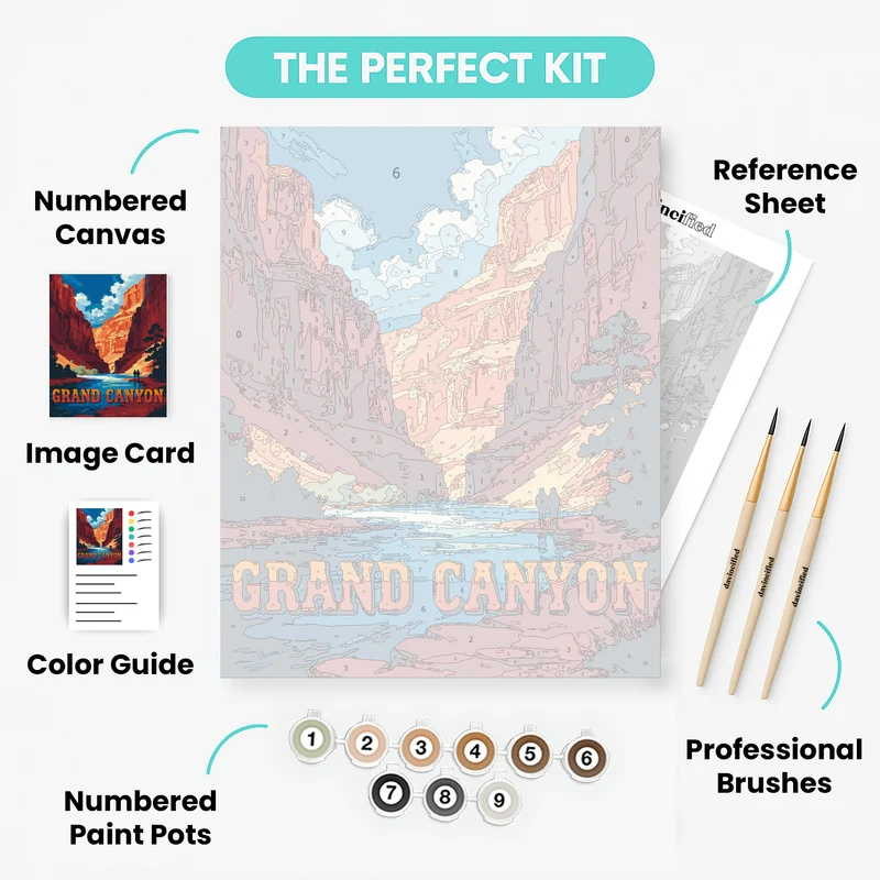 Grand Canyon Desert Adventure - Paint by Numbers Kit
