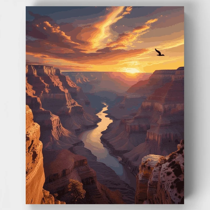 Grand Canyon Majestic Sunrise - Paint by Numbers Kit