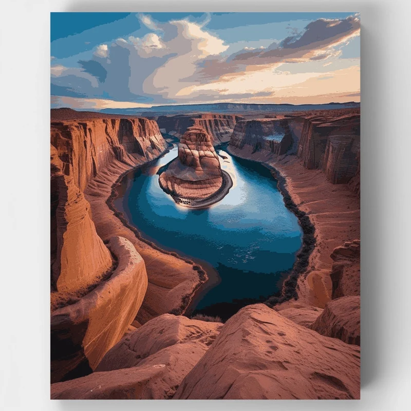Horseshoe Bend Canyon River - Paint by Numbers Kit