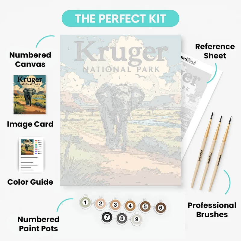 Kruger National Park - Paint by Numbers Kit