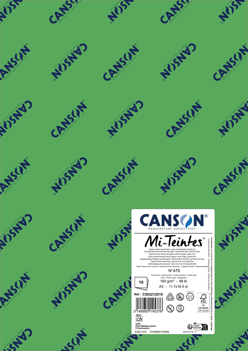 Papir za pastel Canson Mi-Teintes A3 160 g - 10 listova