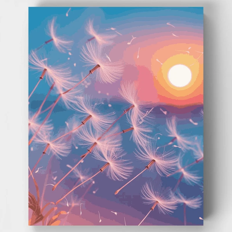 Magical Dandelion Sunset - Paint by Numbers Kit