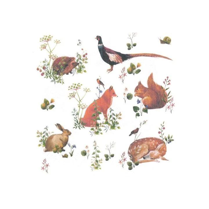 Декупажни салфетки - Wild Forest Animals - 1бр.