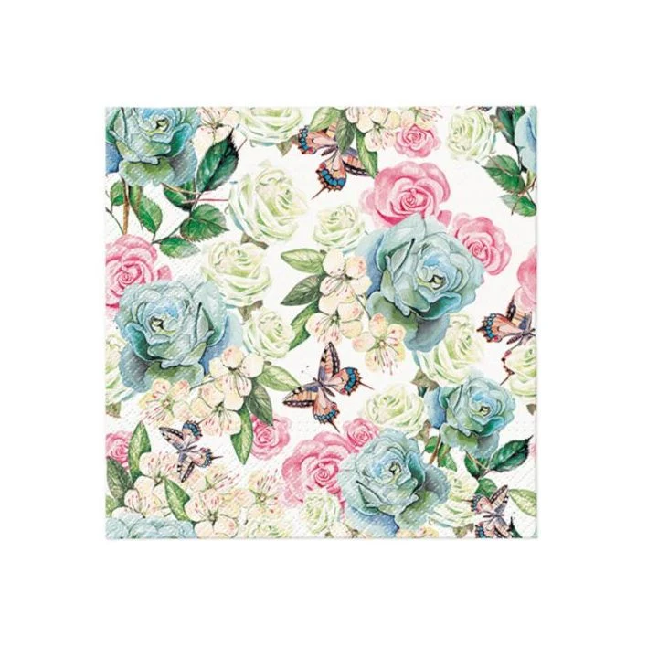Декупажни салфетки - Powder Garden - 1бр.