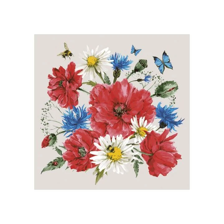 Декупажни салфетки - Mix of Wild Flowers - 1бр.