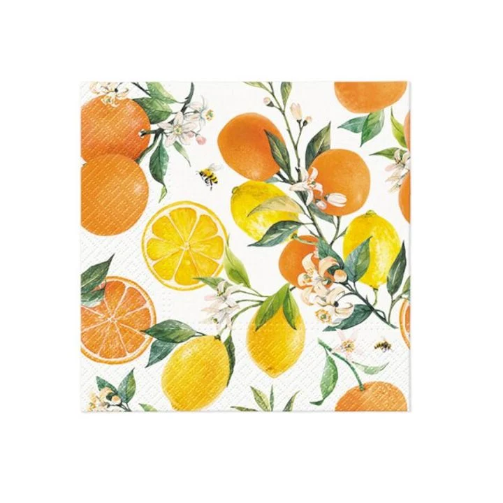 Декупажни салфетки - Citrus with bees - 1бр.