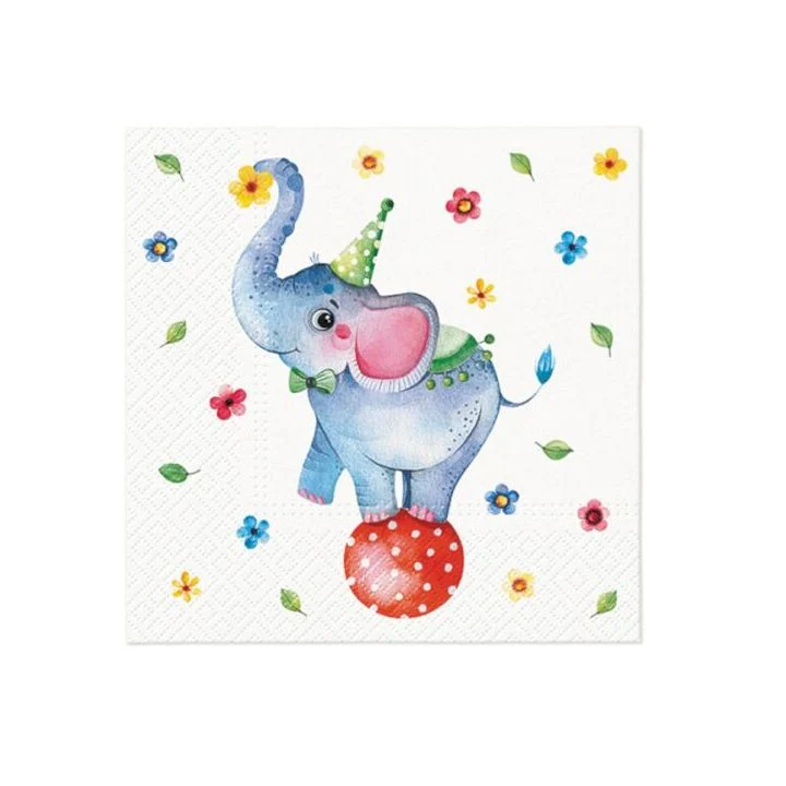 Декупажни салфетки - Circus Elephant - 1бр.