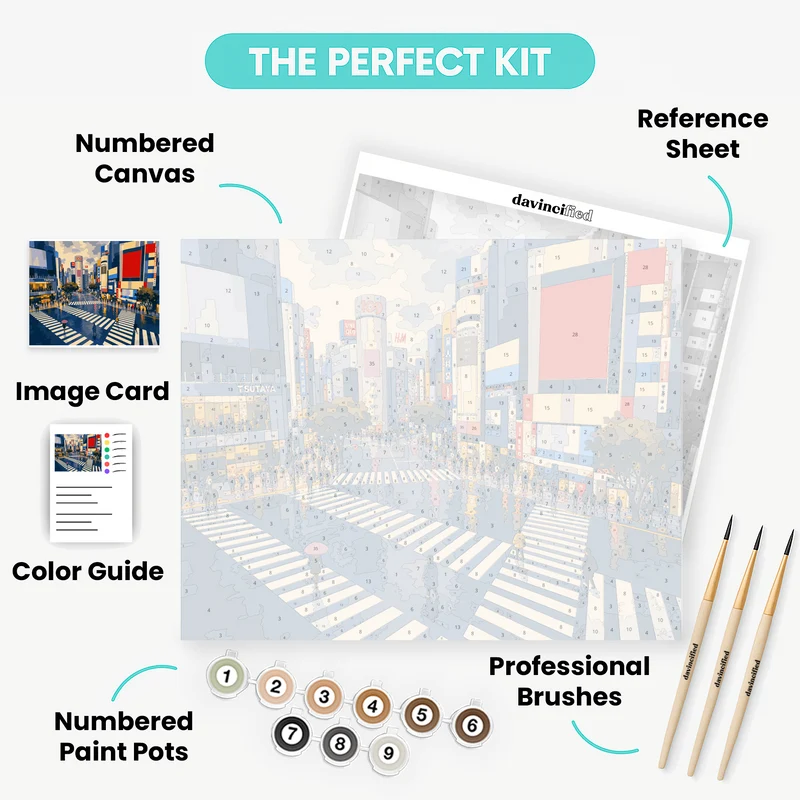 Shibuya Scramble Crossing - Paint by Numbers Kit