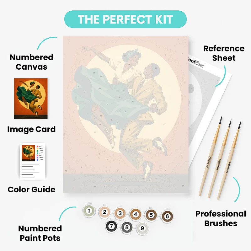 Swing Dance Couple - Paint by Numbers Kit