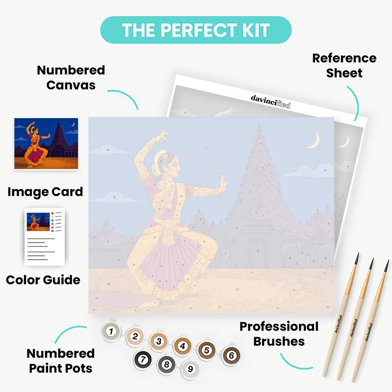 Bharatanatyam Night - Paint by Numbers Kit