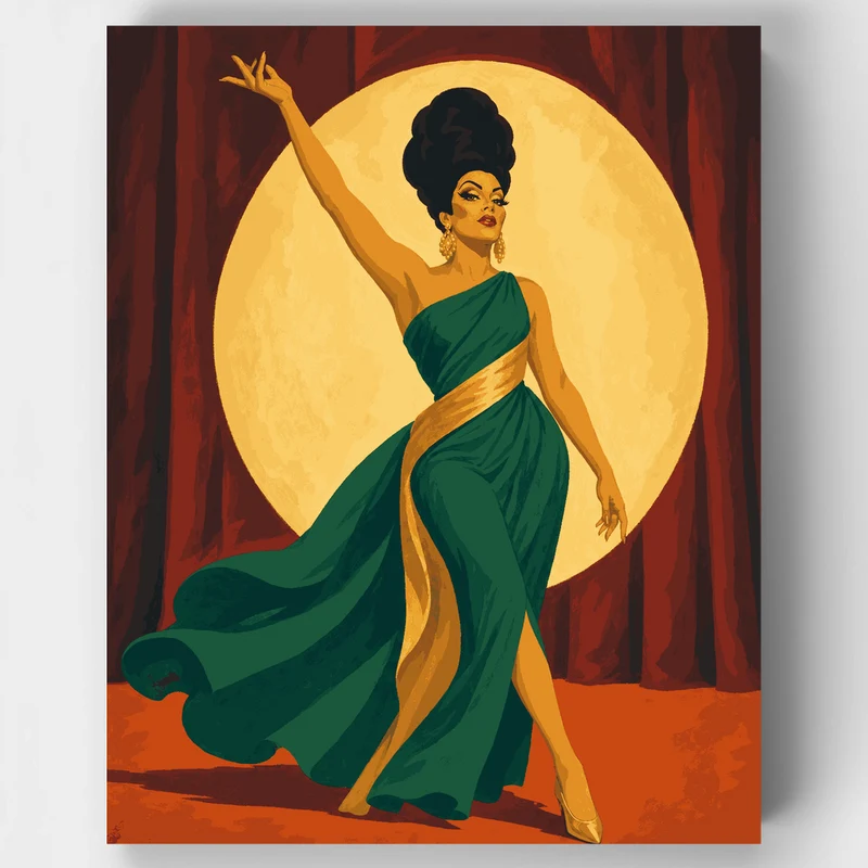 Emerald Stage Goddess - Paint by Numbers Kit