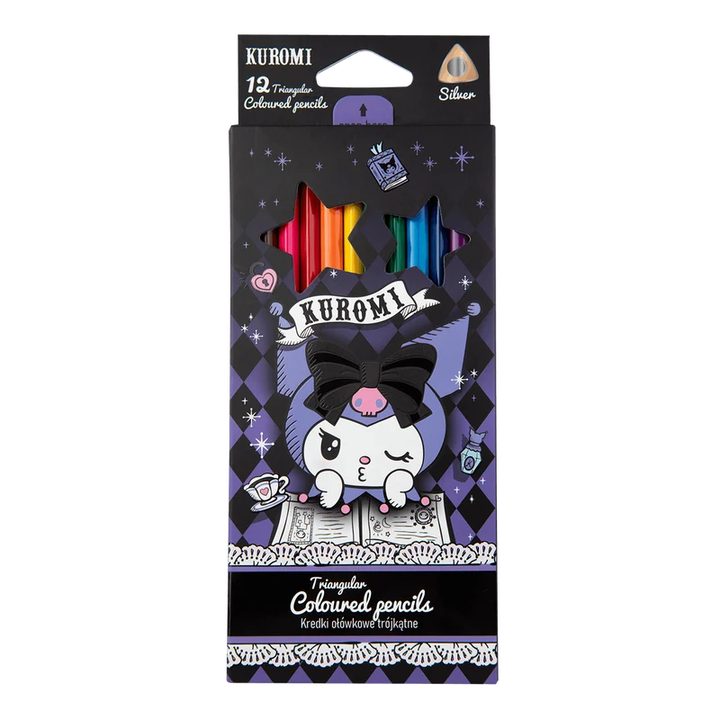 Colorino trojhranné pastelky Kuromi, 12 farieb