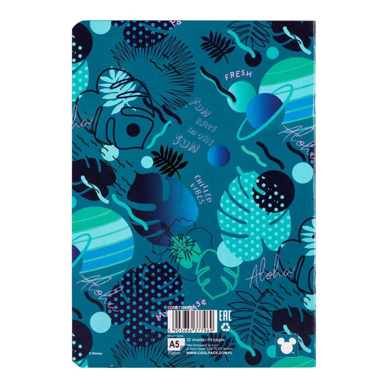Colorino linajkový poznámkový zošit Stitch A5, 32 listov